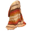 Luxurious Moroccan Hand-Loomed Sabra Silk and Wool Throw | Elegant Home Décor Essential