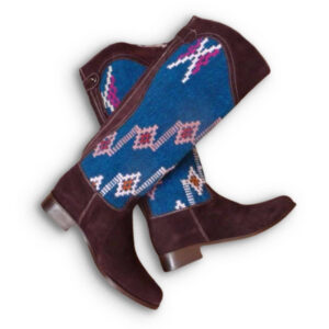 Chic Leather Kilim Boots