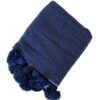 Elevate Your Space with Handwoven Moroccan Pom Pom Throw - A Timeless Blend of Comfort and Bohemian Elegance - Image 2