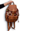 Exquisite Handmade Moroccan Leather Backpack with Kilim Carpet: A Fusion of Tradition, Style, and Functionality - Image 3