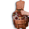 Exquisite Handmade Moroccan Leather Backpack with Kilim Carpet: A Fusion of Tradition, Style, and Functionality - Image 4