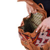 Exquisite Handmade Moroccan Leather Backpack with Kilim Carpet: A Fusion of Tradition, Style, and Functionality - Image 5