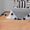Elevate Your Space with Handwoven Moroccan Pom Pom Throw - A Timeless Blend of Comfort and Bohemian Elegance - Image 2