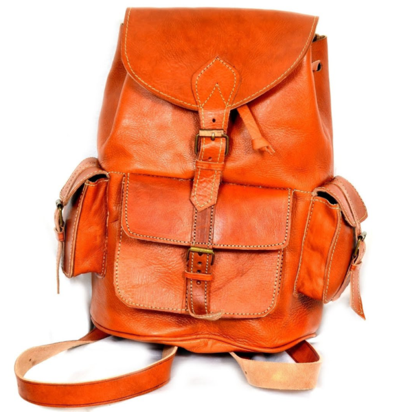 Exquisite Handcrafted Moroccan Genuine Leather Backpack: Stylish, Practical, Timeless, and Durability - Image 2