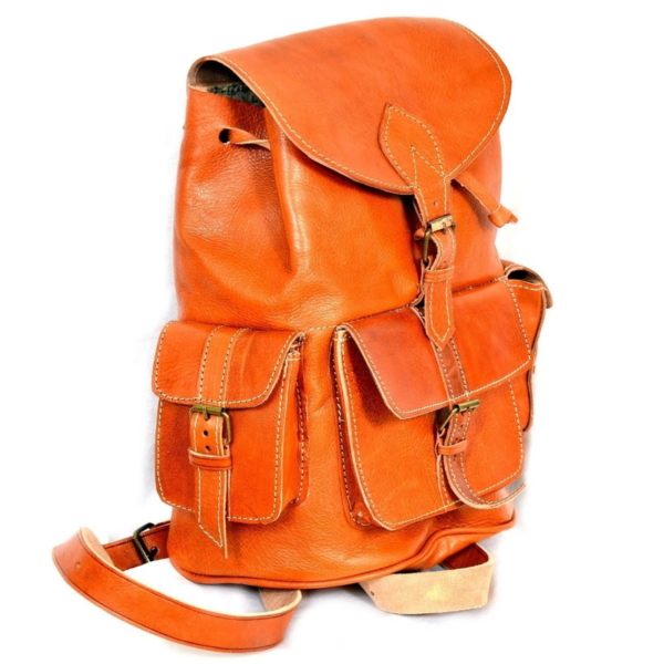 Exquisite Handcrafted Moroccan Genuine Leather Backpack: Stylish, Practical, Timeless, and Durability - Image 3