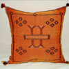 Handmade Moroccan Sabra Cactus Silk Pillow Cover: Ethical Elegance for Your Home