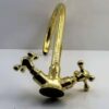Timeless Elegance: Handcrafted Antique Brass Faucet for Bathroom and Kitchen Charm - Image 3
