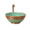 Elegant Moroccan Handmade, Hand painted Ceramic Sink with Brass Drain - A Timeless Work of Art - Image 5