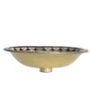 Enhance Your Bathroom with an Exquisite Handcrafted Moroccan Brass Sink studded with Wood and resin- A work of art par excellence - Image 9