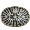 Enhance Your Bathroom with an Exquisite Handcrafted Moroccan Brass Sink studded with Wood and resin- A work of art par excellence - Image 10