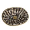 Enhance Your Bathroom with an Exquisite Handcrafted Moroccan Brass Sink studded with Wood and resin- A work of art par excellence - Image 3