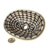Enhance Your Bathroom with an Exquisite Handcrafted Moroccan Brass Sink studded with Wood and resin- A work of art par excellence - Image 4