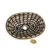 Enhance Your Bathroom with an Exquisite Handcrafted Moroccan Brass Sink studded with Wood and resin- A work of art par excellence - Image 5