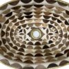 Enhance Your Bathroom with an Exquisite Handcrafted Moroccan Brass Sink studded with Wood and resin- A work of art par excellence - Image 3