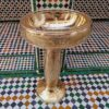 Elevate Your Bathroom with Handcrafted Moroccan Brass Sink Basin with Engraved Faucet- A work of art par excellence