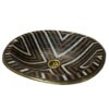 Elegant Hand-hammered brass sink studded with wood and resin - Image 2