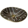 Elegant Hand-hammered brass sink studded with wood and resin - Image 3