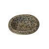 Elegant Hand-hammered brass sink studded with wood and resin - Image 4