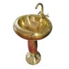 Elevate Your Bathroom with Handcrafted Moroccan Brass Sink Basin with Engraved Faucet- A work of art par excellence - Image 2