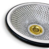 Elegant Moroccan Handmade, Hand painted Ceramic Sink with Brass Drain - A Timeless Work of Art - Image 2