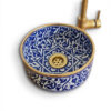 Elegant Moroccan Handmade, Hand painted Ceramic Sink with Brass Drain - A Timeless Work of Art - Image 6