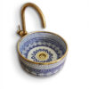 Elegant Moroccan Handmade, Hand painted Ceramic Sink with Brass Drain - A Timeless Work of Art