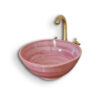 Elegant Moroccan Handmade, Hand painted Ceramic Sink with Brass Drain - A Timeless Work of Art - Image 2