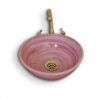Elegant Moroccan Handmade, Hand painted Ceramic Sink with Brass Drain - A Timeless Work of Art