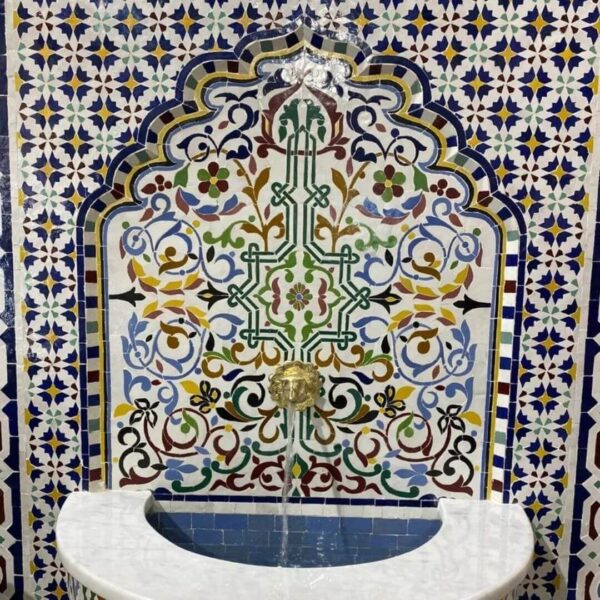 Timeless Elegance: Moroccan Mosaic Wall Fountain - Artistry in Every Drop - Image 4