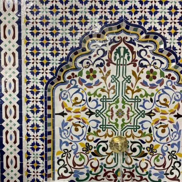 Timeless Elegance: Moroccan Mosaic Wall Fountain - Artistry in Every Drop - Image 3