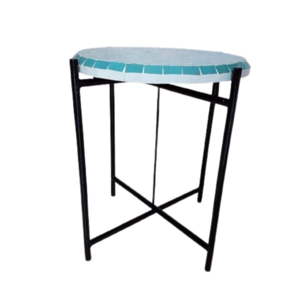 Elegant Moroccan Mosaic Table: A Timeless Work of Art for Your Indoor or Outdoor Oasis - Image 7