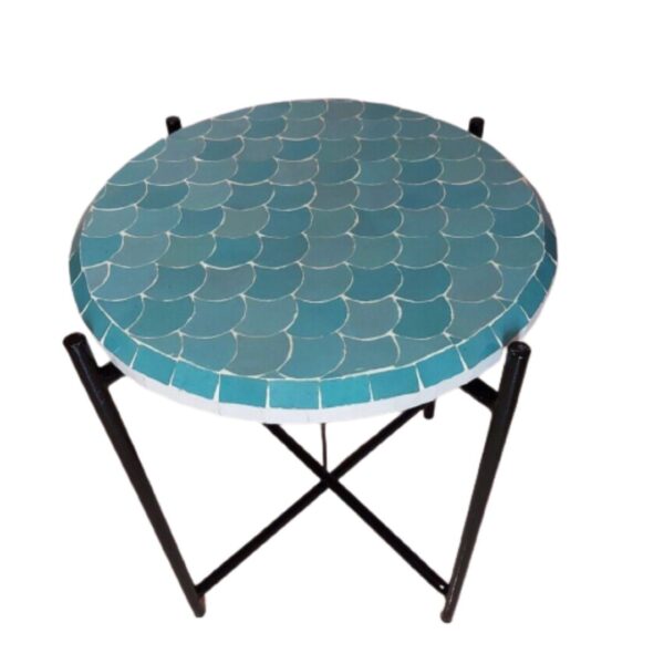 Elegant Moroccan Mosaic Table: A Timeless Work of Art for Your Indoor or Outdoor Oasis