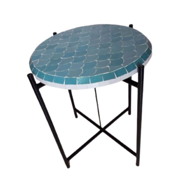 Elegant Moroccan Mosaic Table: A Timeless Work of Art for Your Indoor or Outdoor Oasis - Image 2