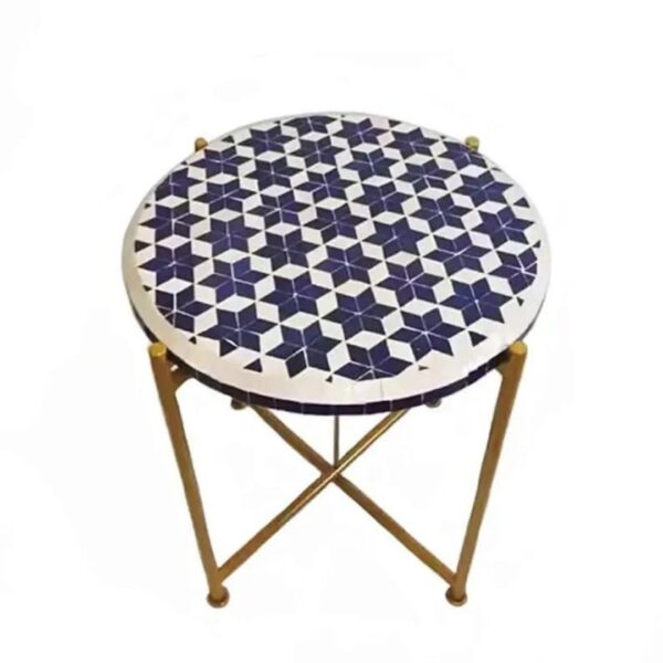 Elegant Moroccan Mosaic Table: A Timeless Work of Art for Your Indoor or Outdoor Oasis