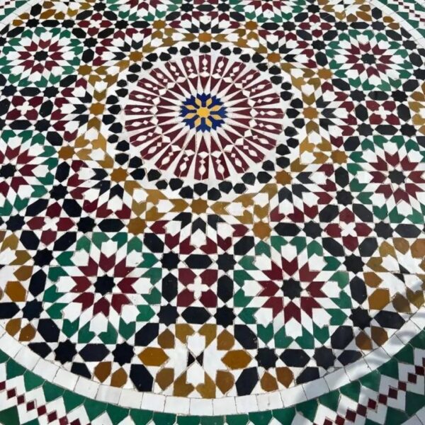 Elegant Moroccan Mosaic Table: A Timeless Work of Art for Your Indoor or Outdoor Oasis - Image 3