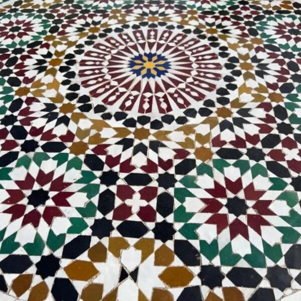 Elegant Moroccan Mosaic Table: A Timeless Work of Art for Your Indoor or Outdoor Oasis - Image 2