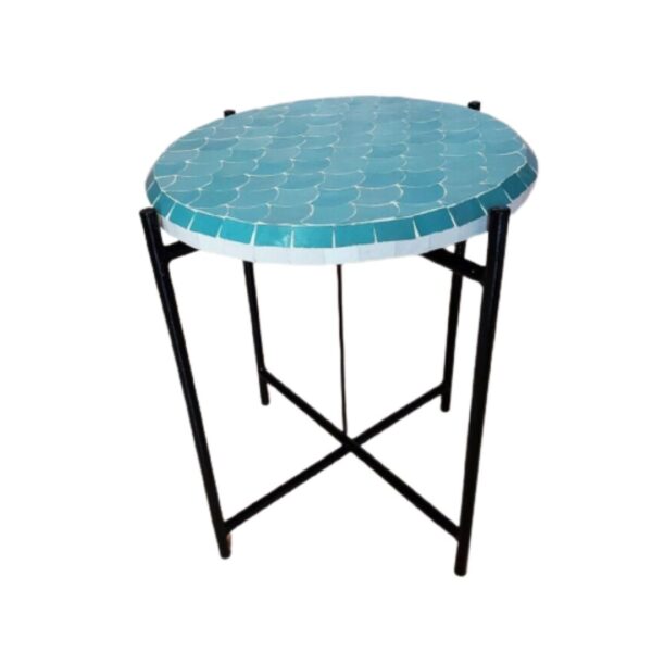 Elegant Moroccan Mosaic Table: A Timeless Work of Art for Your Indoor or Outdoor Oasis - Image 3