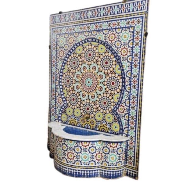 Timeless Elegance: Moroccan Mosaic Wall Fountain - Artistry in Every Drop - Image 5