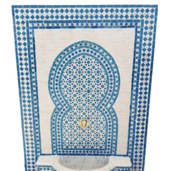 Timeless Elegance: Moroccan Mosaic Wall Fountain - Artistry in Every Drop - Image 3