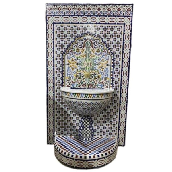 Timeless Elegance: Moroccan Mosaic Wall Fountain - Artistry in Every Drop - Image 7