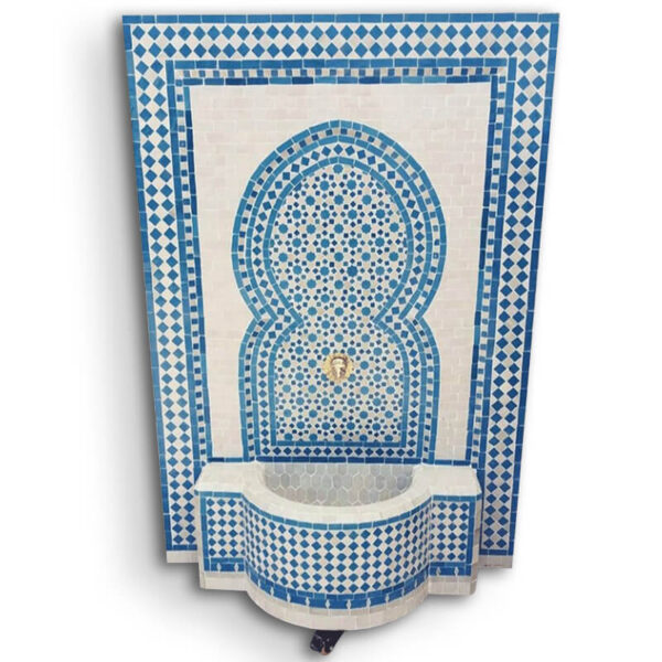 Timeless Elegance: Moroccan Mosaic Wall Fountain - Artistry in Every Drop