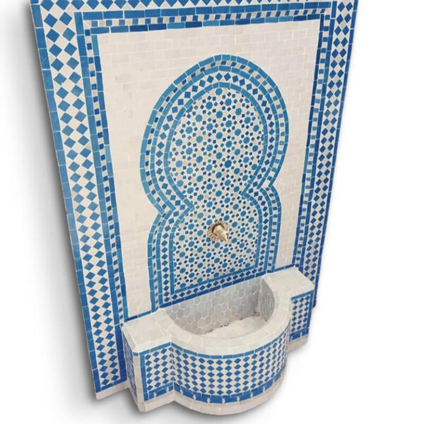 Timeless Elegance: Moroccan Mosaic Wall Fountain - Artistry in Every Drop - Image 2