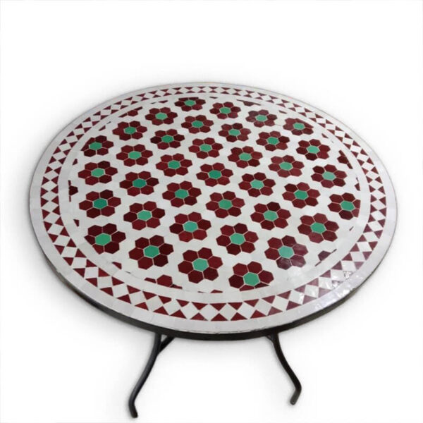 Elegant Moroccan Mosaic Table: A Timeless Work of Art for Your Indoor or Outdoor Oasis - Image 4