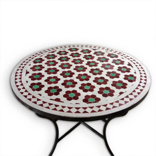 Elegant Moroccan Mosaic Table: A Timeless Work of Art for Your Indoor or Outdoor Oasis - Image 3