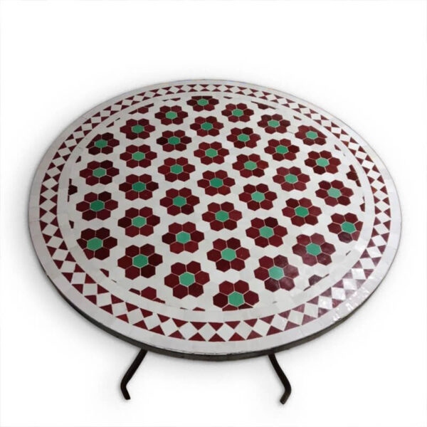 Elegant Moroccan Mosaic Table: A Timeless Work of Art for Your Indoor or Outdoor Oasis - Image 2