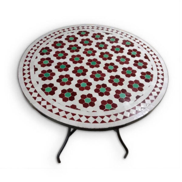 Elegant Moroccan Mosaic Table: A Timeless Work of Art for Your Indoor or Outdoor Oasis