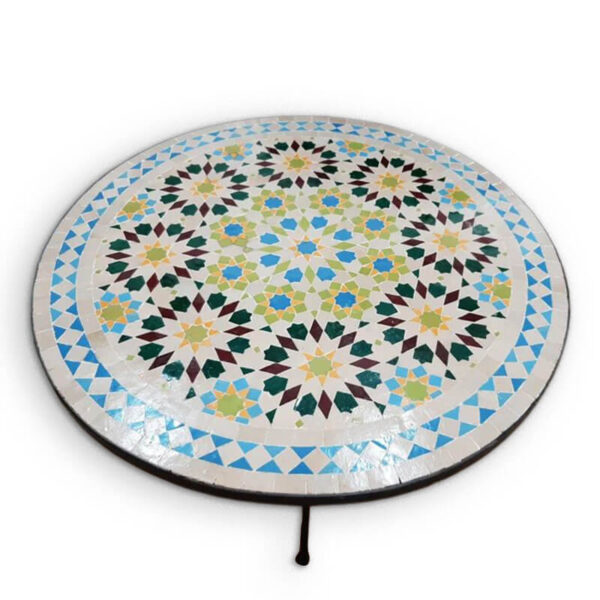 Elegant Moroccan Mosaic Table: A Timeless Work of Art for Your Indoor or Outdoor Oasis