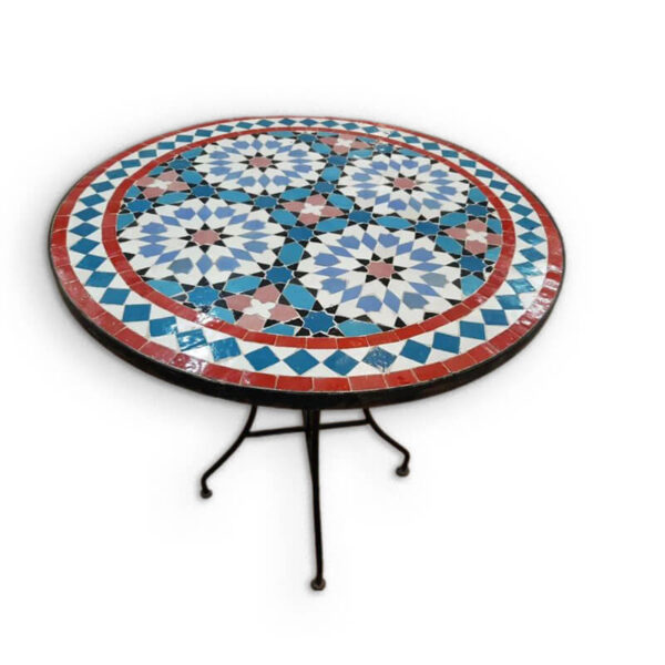 Elegant Moroccan Mosaic Table: A Timeless Work of Art for Your Indoor or Outdoor Oasis