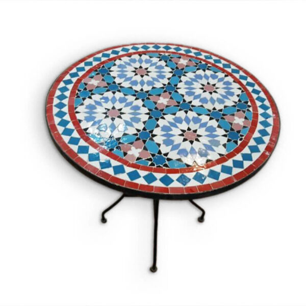 Elegant Moroccan Mosaic Table: A Timeless Work of Art for Your Indoor or Outdoor Oasis - Image 3