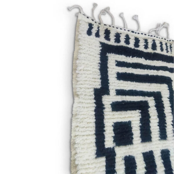 Elegant Moroccan Handwoven Rug / Berber Wool Rug from the Atlas Mountains - Image 4